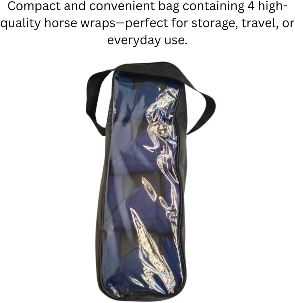 Horse Leg Bandage/Horse Leg wrap (Set of 4) Red, Blue, Navy Blue, and Black (Navy Blue)