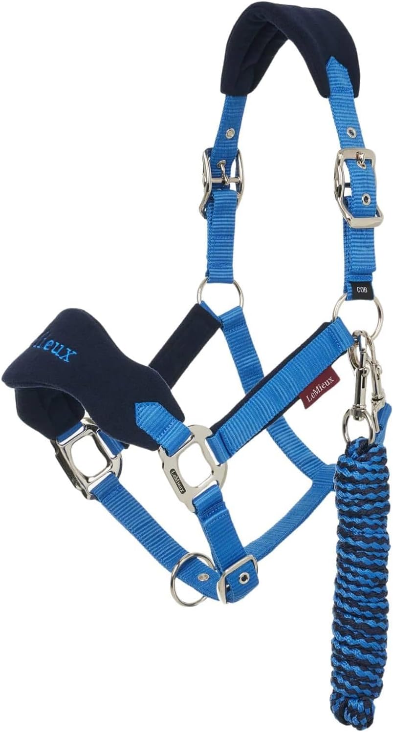 LeMieux Vogue Fleece Headcollar - Halter & Leadrope - Extra Padding, Adjustable at Curb and Poll Strap