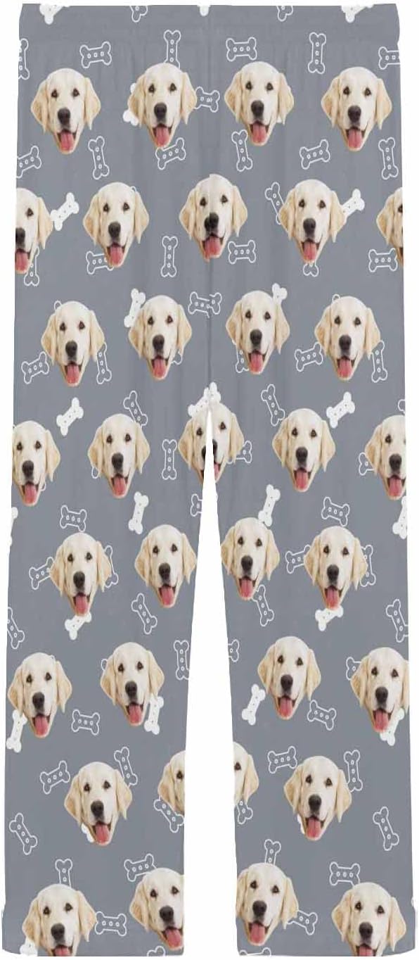 MyPupSocks Customized Face Pajamas Pants Photo Pajama Bottoms for Men S-XXL