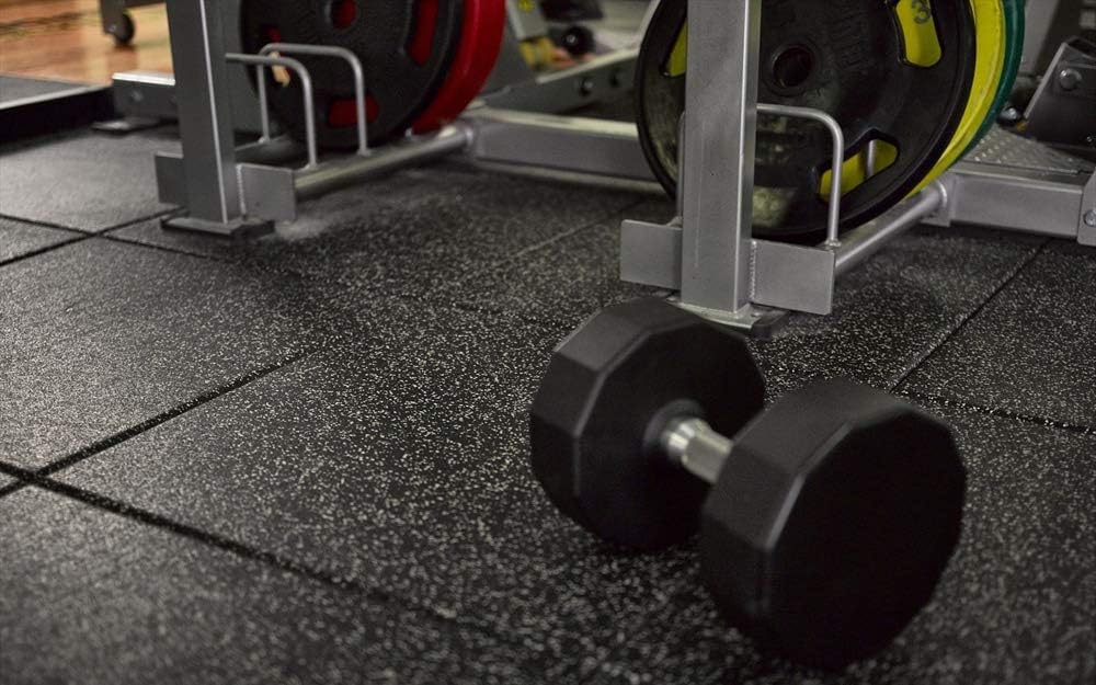 American Floor Mats - Extreme Rubber Gym Tiles 1 Inch Thick Colorful Superior Shock and Sound Absorbing 95% Tan 2' x Single Tile (Covers 4 Sq Ft)