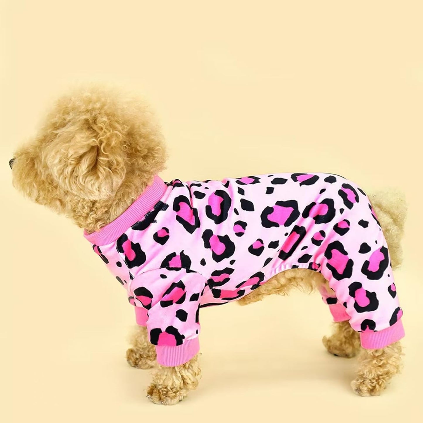 Vet-Approved Dog Pajamas Onesie for Medium Large Dog Clothes - Lightweight Soft Stretchy Puppy Outfits - Certified Hypoallergenic Comfort Anxiety-Reducing (Pink, XXX-L)
