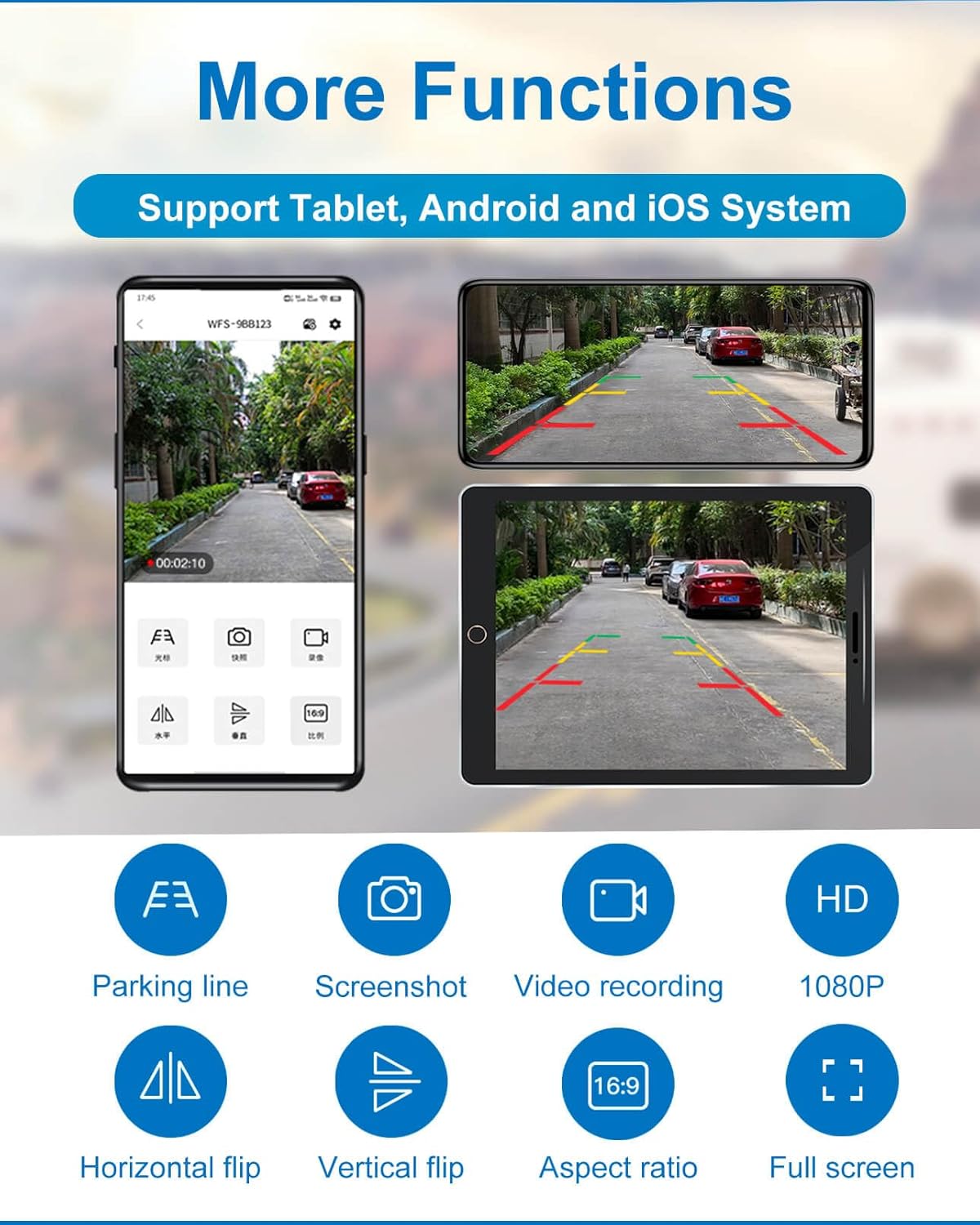 1080P Magnetic Wireless Backup Camera, 90 Days Standby Rechargeable Battery, Waterproof Rear/Front View Camera for Hitching Boat Trailer Horse Pickup RV Car for iPhone iPad Android