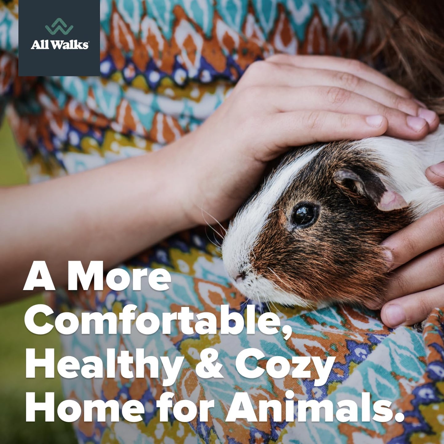 All Walks 70 Liter Hemp Bedding for Chicken Coops, Horses, Ponies, Llama, Emu, Ducks, and Turkeys - 100% Natural, Superior Odor Control, Biodegradable Pet Bedding, Dust-Free - Made in USA