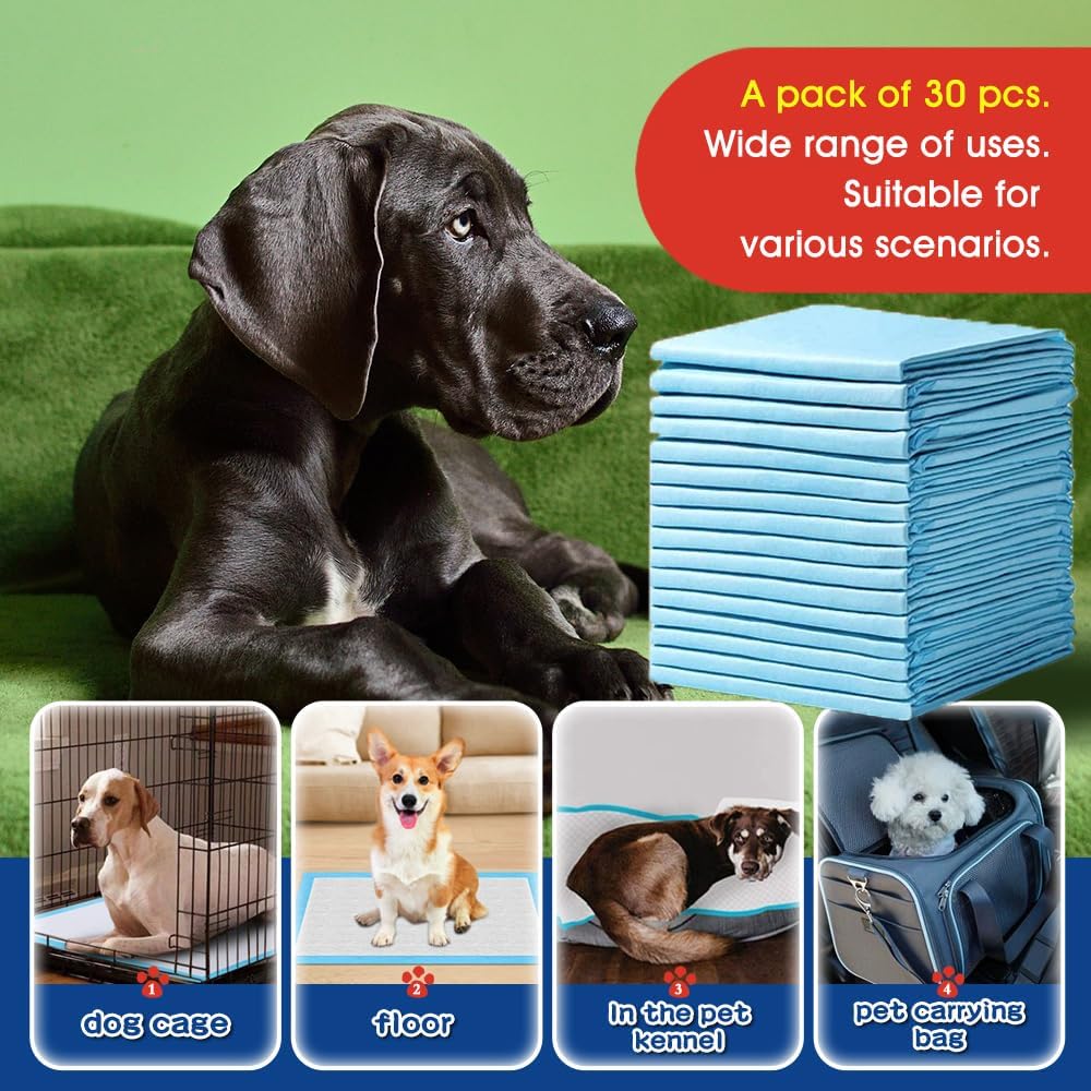 NEZO Dog and Puppy Premium Training Pads, XX-Large 34 x 46 inch - 120 Count Pee Pads with 6 Layer Leak-Proof and Super Absorbent