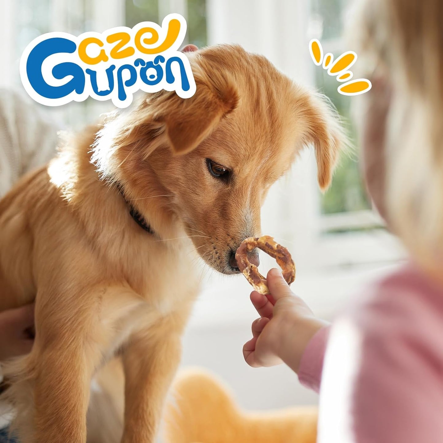 gazeupon Dog Treats, Chicken Wrapped Meat Ring,Made with Real Chicken and Beef Meat, Healthy Dog Chews, Rawhide Free,w/Glucosamine Chondroitin