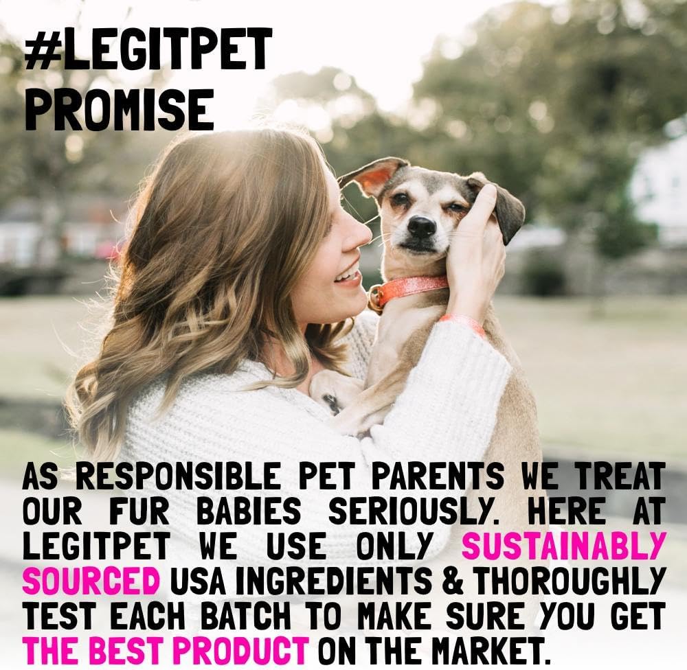 LEGITPET Hemp Hip & Joint Supplement for Dogs Soft Chews Made in USA Functional Glucosamine for Dogs Chondroitin MSM Turmeric Hemp Seed Oil Natural Pain Relief Mobility Advanced Joint 120 Treats