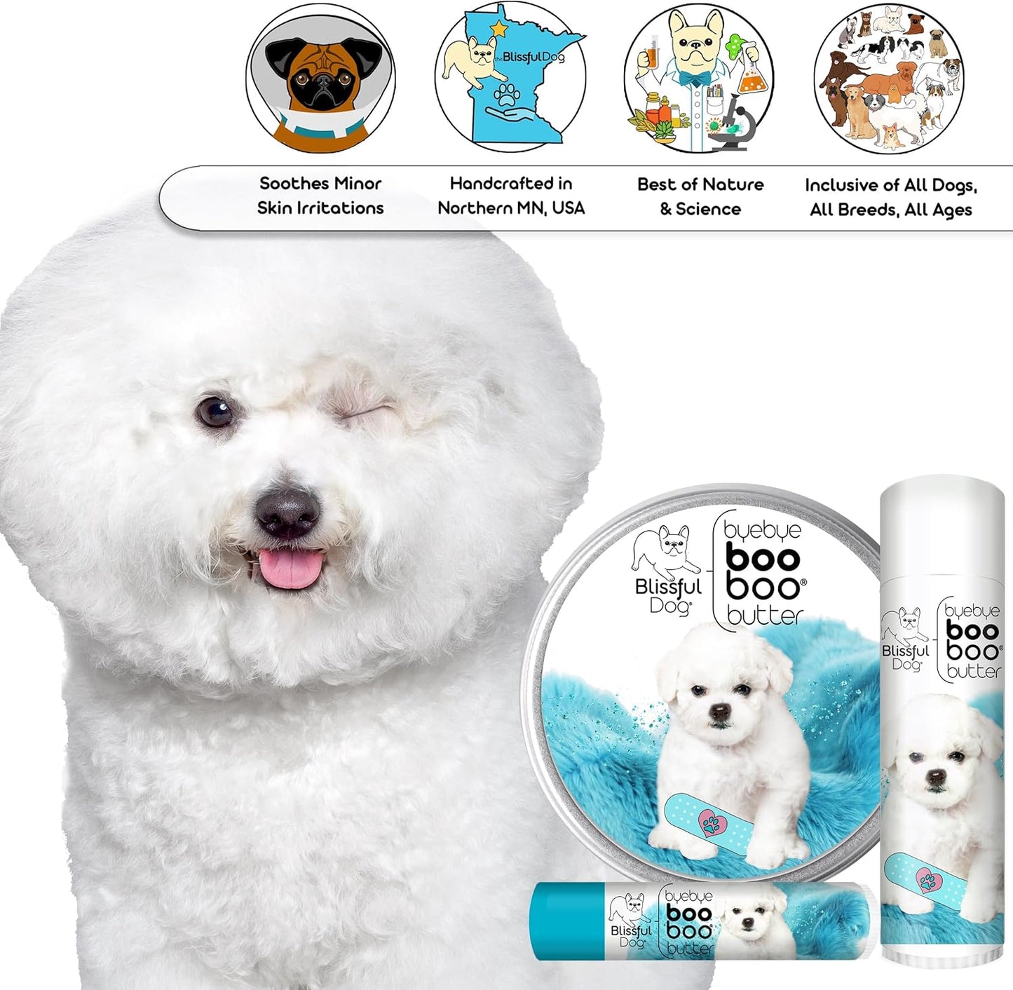 The Blissful Dog Bichon Frise Boo Boo Butter, 0.50-Ounce