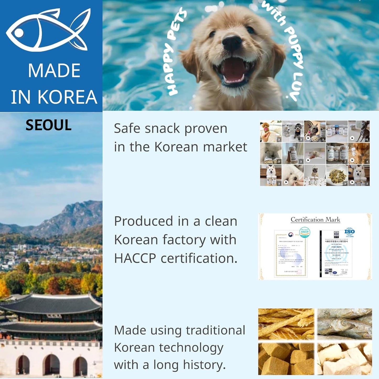 Puppyluv Treat - Freeze Dried Capelin Dog & Cat Treats, Rich Fish Oil with Omega 3 Fatty Acides to Support Skin and Coat, Whole Fish, Grain Free, 2.3oz