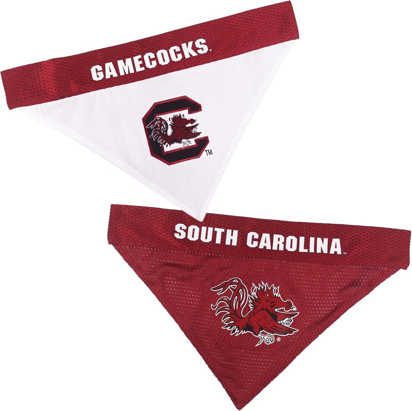 Pets First Collegiate Pet Accessories, Reversible Bandana, South Carolina Gamecocks, Large/X-Large