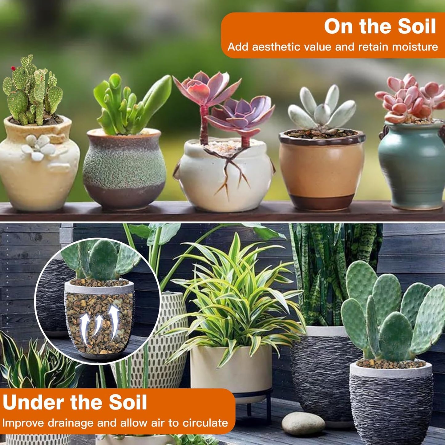 WDEFUN 10 LBS Aquarium Gravel River Rock Stones, Natural Decorative Polished Mixed Colorfl Gravel,Outdoor Decorative Stones for Plant Aquariums, Landscaping, Vase Fillers