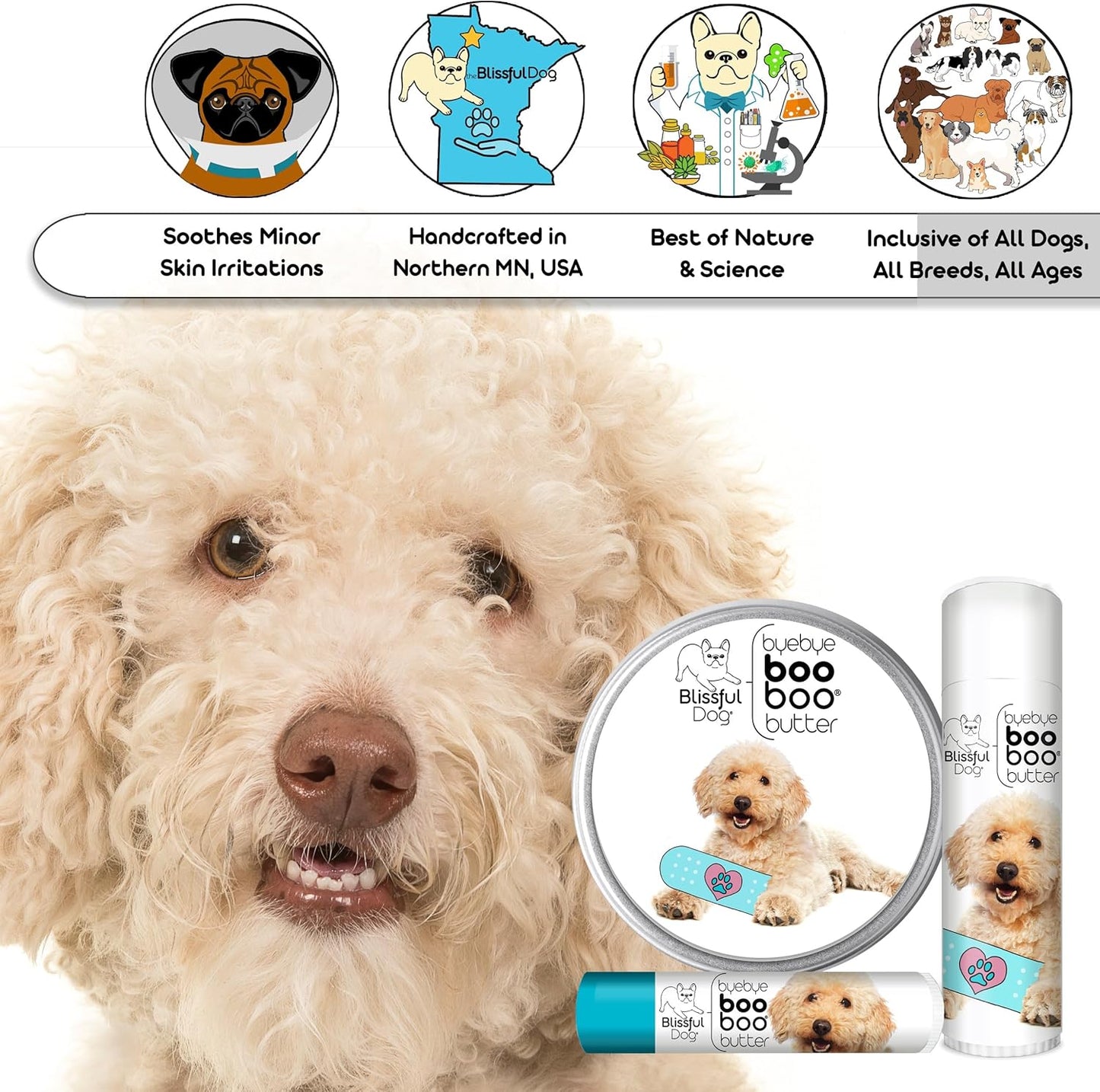 The Blissful Dog .15 oz Tube Goldendoodle Booboo Butter