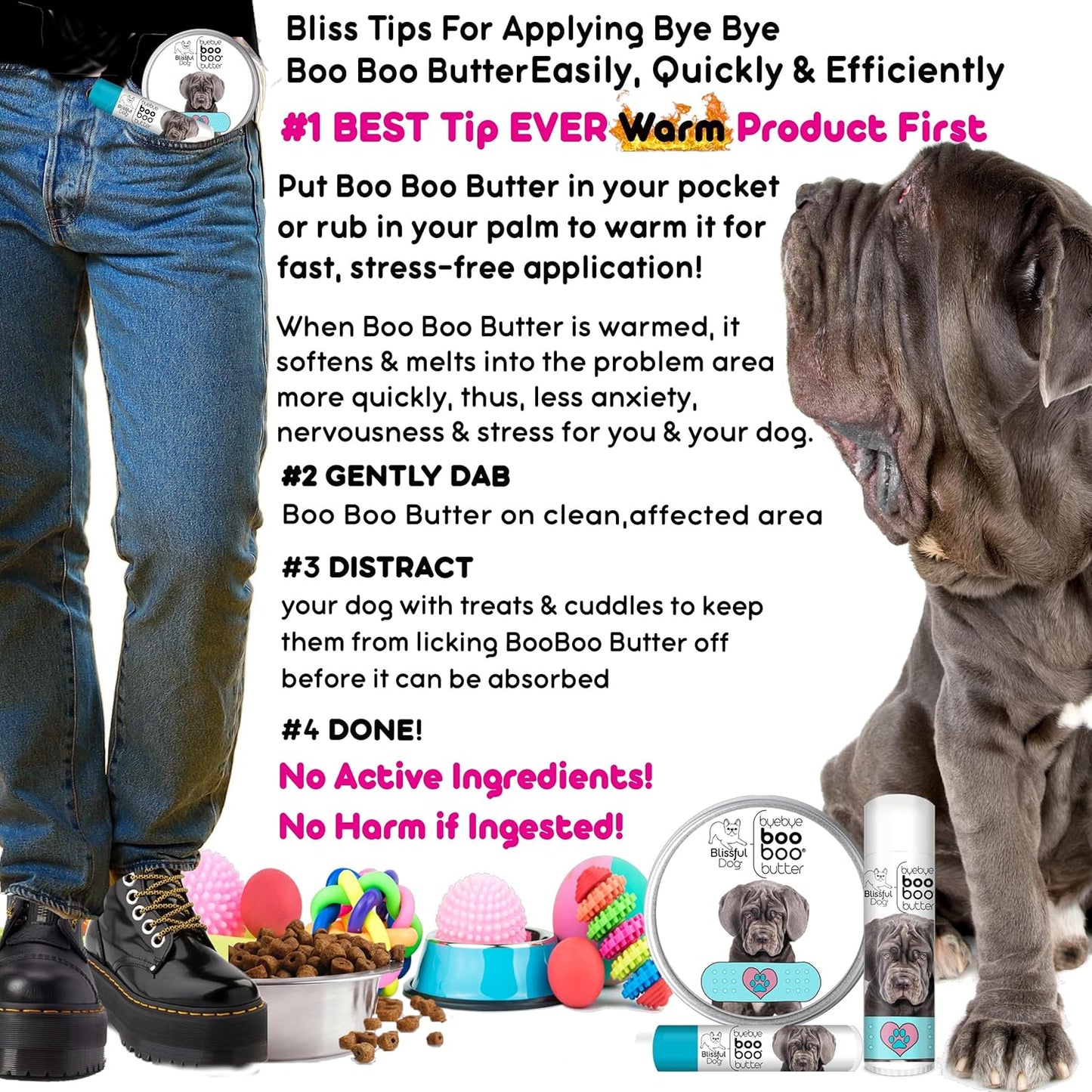 The Blissful Dog 8 oz TIN Neapolitan Mastiff Booboo Butter