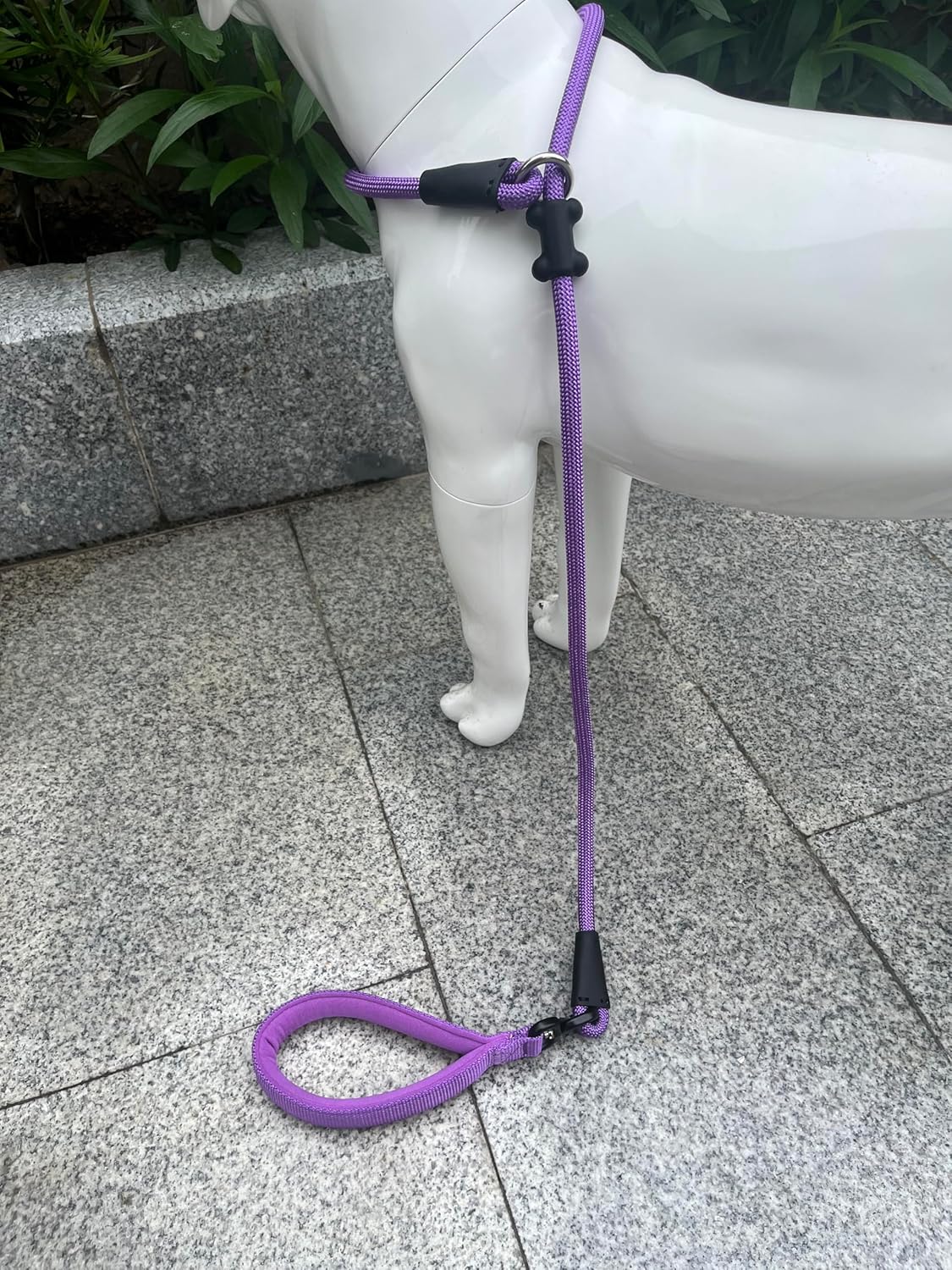 Slip Lead Dog Leash,Strong Nylon Rope Leash and Padded Handle,No Pull Outdoor Walking Training Lead for Small Medium Large Dogs(Purple,1/2"×4ft)