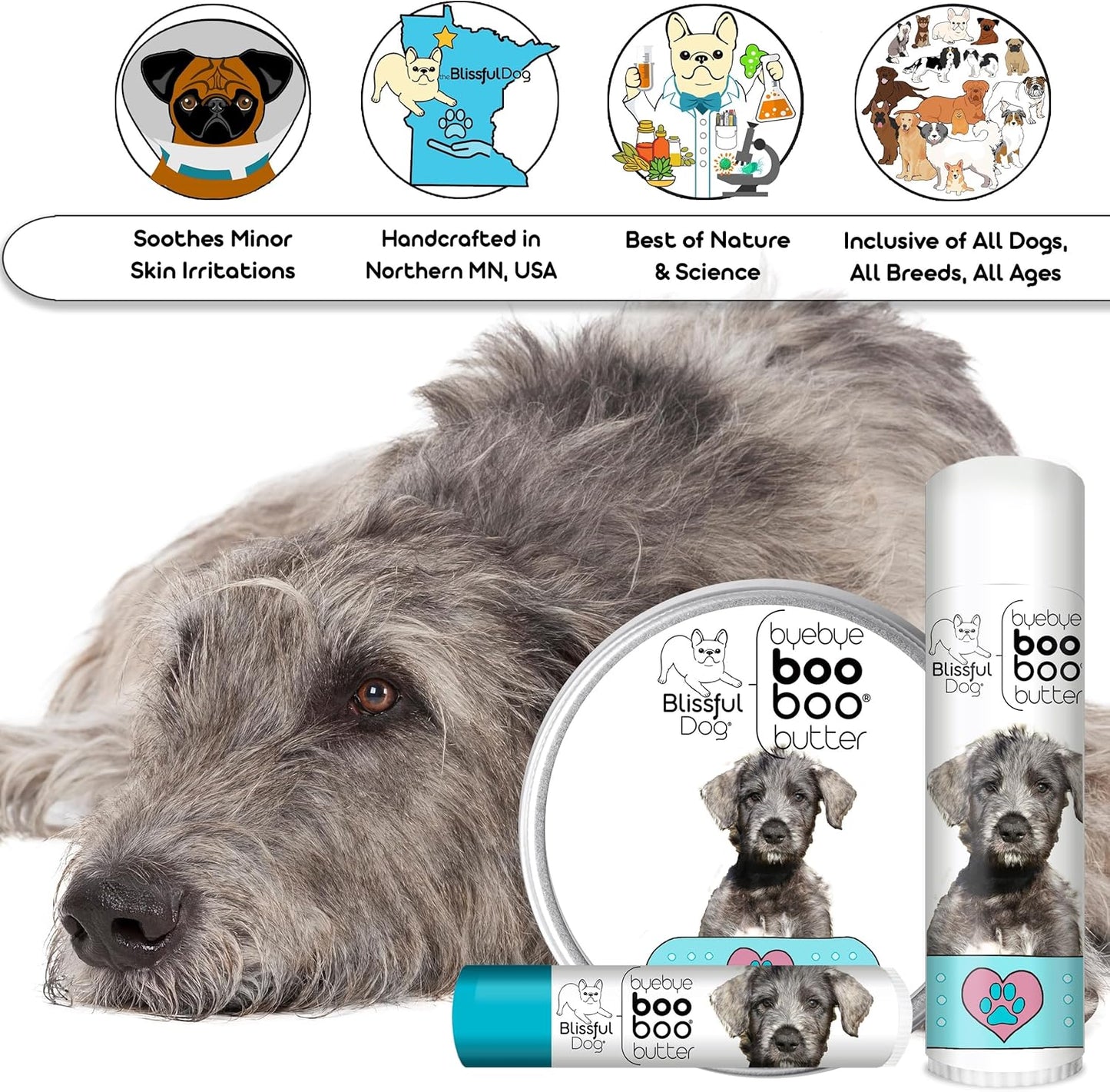 The Blissful Dog Irish Wolfhound Boo Boo Butter, 0.15 Ounce