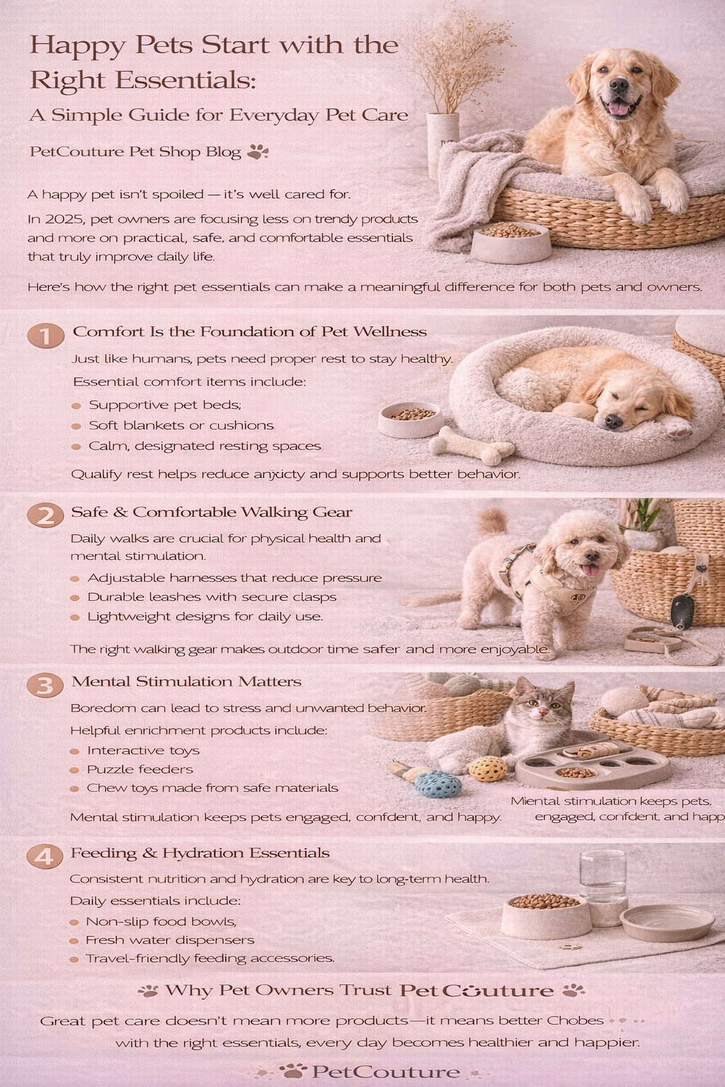 Happy Pets Start with the Right Essentials: A Simple Guide for Everyday Pet Care