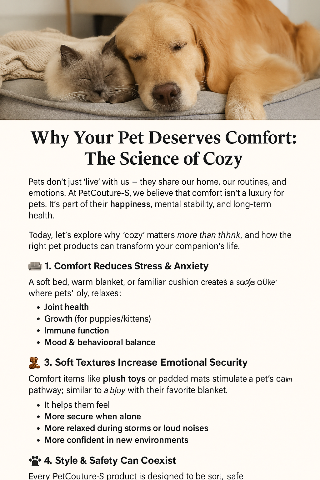 “Why Your Pet Deserves Comfort: The Science of Cozy”