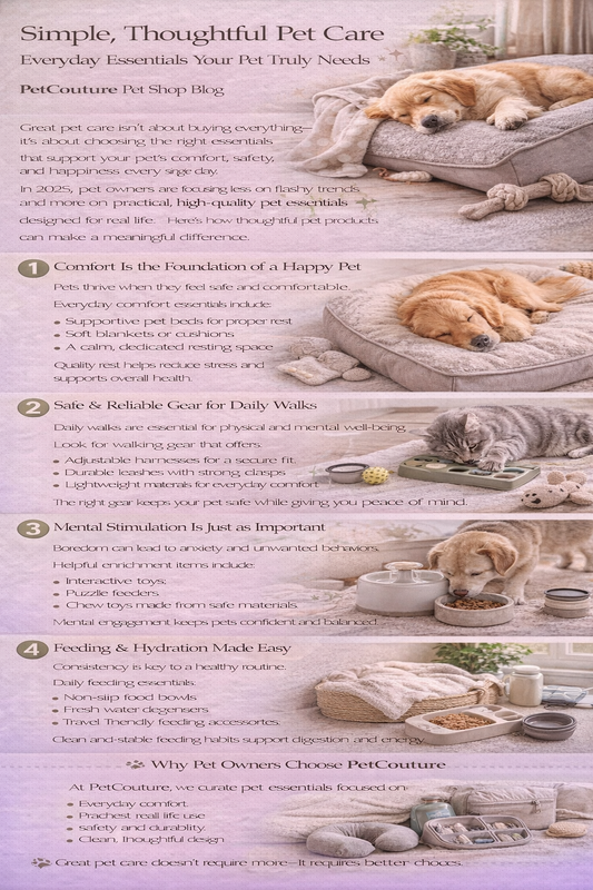 Simple, Thoughtful Pet Care: Everyday Essentials Your Pet Truly Needs PetCouture&nbsp;