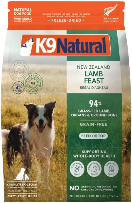 K9 Natural - Grain Free Freeze Dried Dog Food - Lamb, 1.1lb