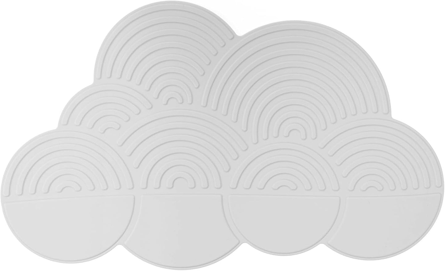 Li&Zhao Dog Food Mat - Cloud Cat Food Mat Pet Food Mat Dog Bowl Mat Waterproof Pet Mats for Food and Water for Floors Waterproof(Gray)