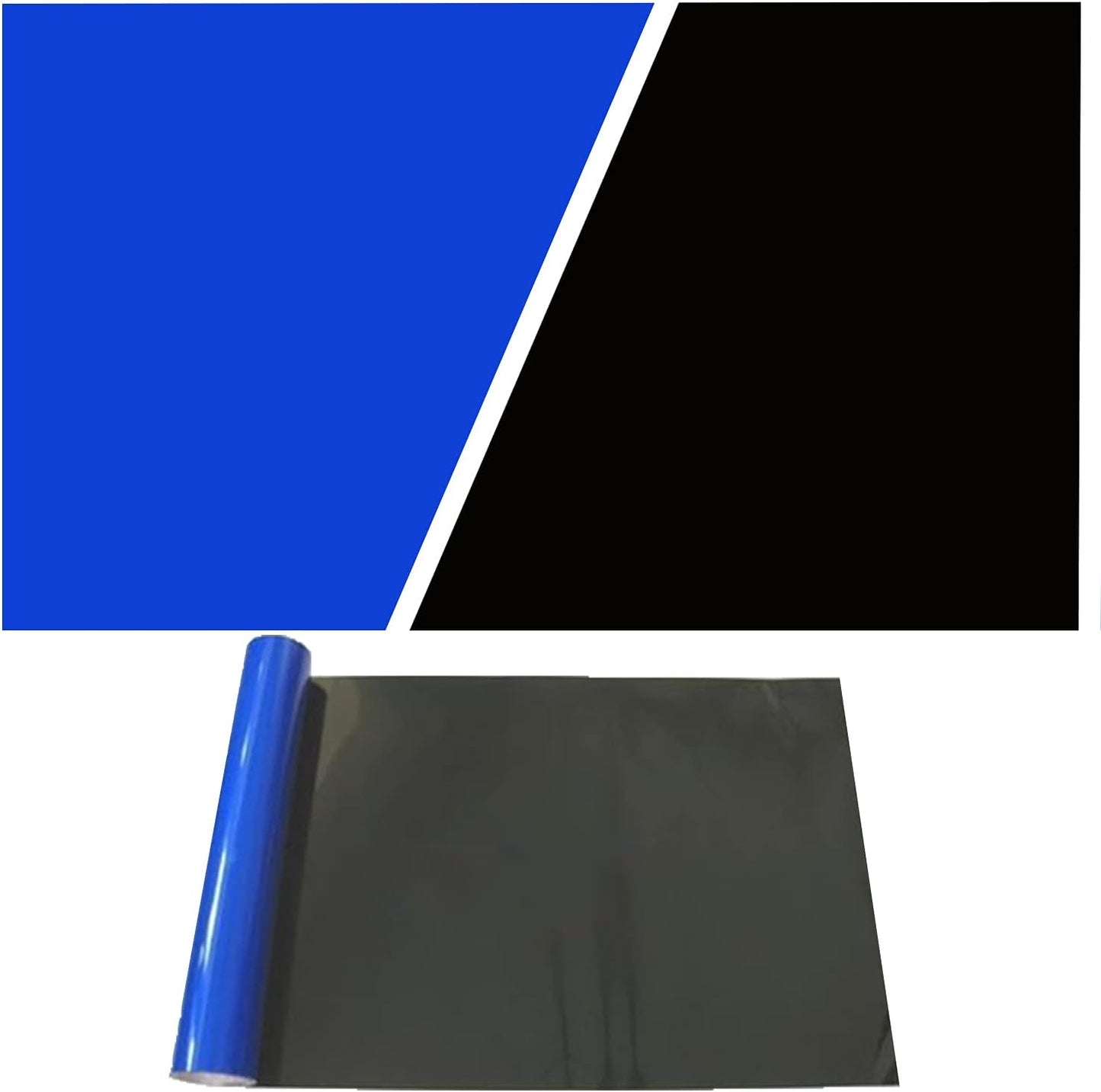 ELEBOX Aquarium Background Blue Black Fish Tank Background Wallpaper Double-Sided Aquarium Backing, Aquarium Decorations for 10 Gallon 20 Gallon Aquarium 11.8" x 24.4"