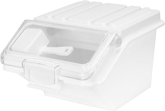 22LB Airtight Flour Storage Container With Scoop for Dry Food, Sugar, Baking Supplies,Rice.BPA Free Ingredient Storage Bin，Pet Food Storage Container Dog Cat Birds Food Bin (22 LB)