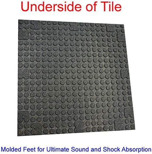 American Floor Mats - Extreme Rubber Gym Tiles - 1 Inch Thick Colorful Rubber Gym Tiles - Superior Shock and Sound Absorbing Tiles - 35% Green/Grey/White 10 Tile Pack (Covers 40 Sq Ft)