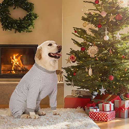 Yeapeeto Dog Onesie Surgery Recovery Suit for Large Medium Bodysuit Dogs Pajamas PJS Full Body for Shedding, Prevent Licking, Wound Protection, Cone Alternative (5XL, Grey)