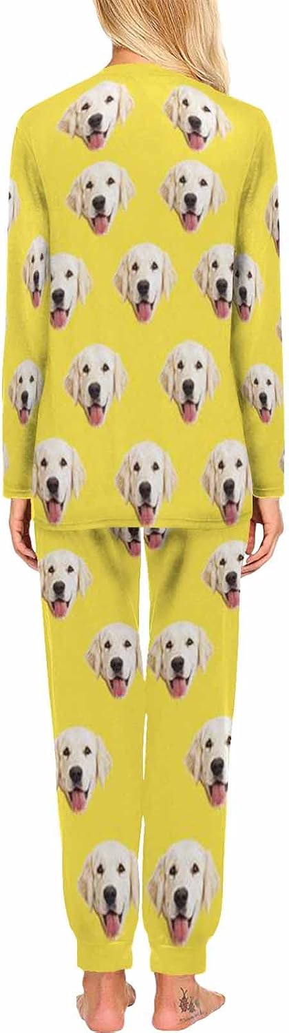 MyPupSocks Custom Face Pajamas Sets for Women, Personalized Photo Sleepwear XS-XXL