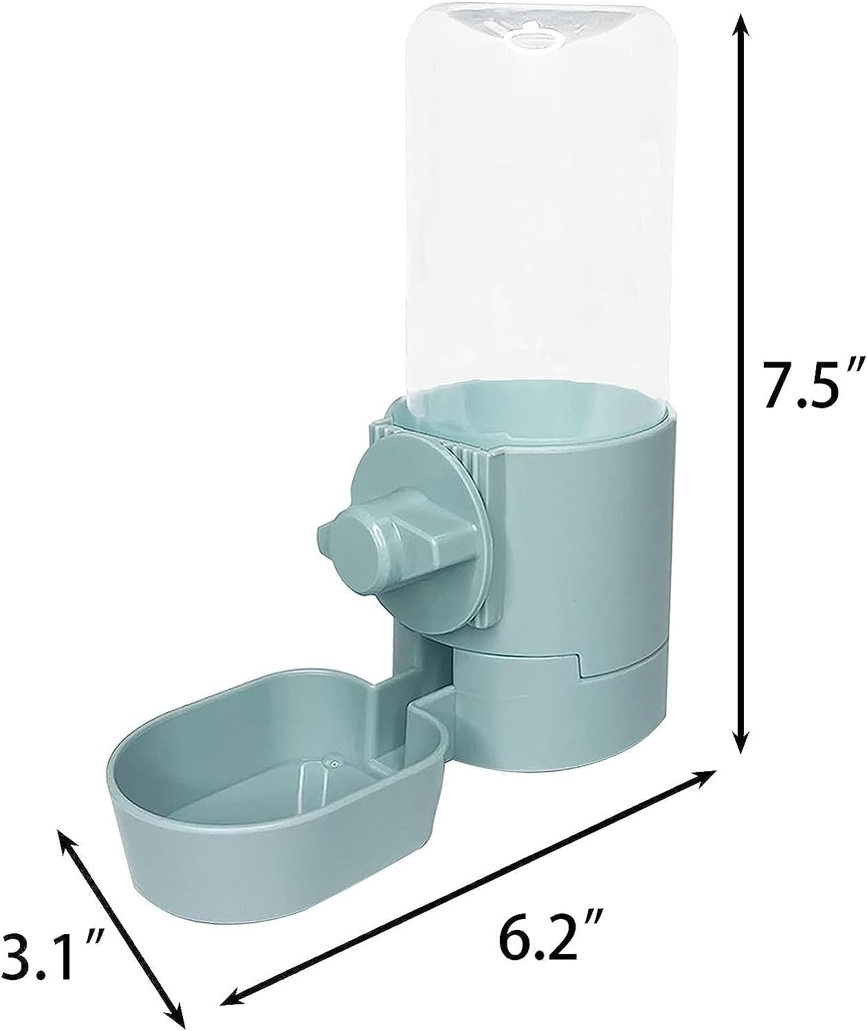 kathson 2Pcs Rabbit Water Bottle 17 OZ Bunny Hanging Water Fountain Automatic Guinea Pig Water Dispenser No Leak Drinking Feeder for Bunny Chinchilla Hamsters Cat Dog Small Animals(Blue)