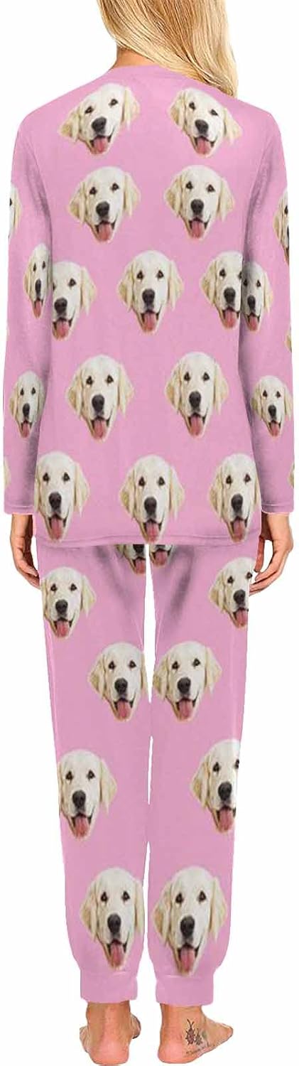 MyPupSocks Custom Face Pajamas Sets for Women, Personalized Photo Sleepwear XS-XXL