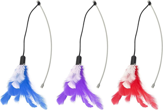 DOEL Replacement Feather Wand for Cat Toys Automatic Electric Tumbler Cat Exercise Toy for Play Kitten Teaser Feather