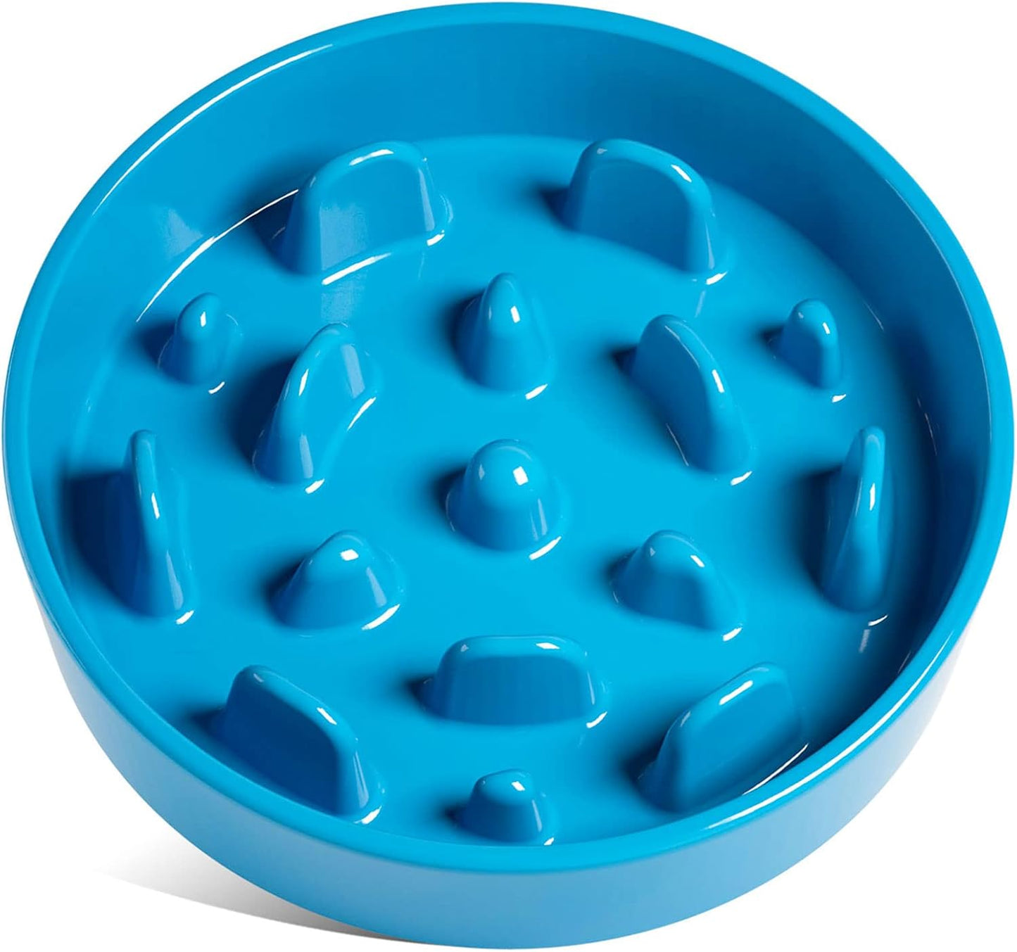 LE TAUCI Slow Feeder Dog Bowls Ceramic, 3 Cups Slow Feeding Dog Bowl Medium Large Breed, Puzzle Pet Dishes,Vortex Blue