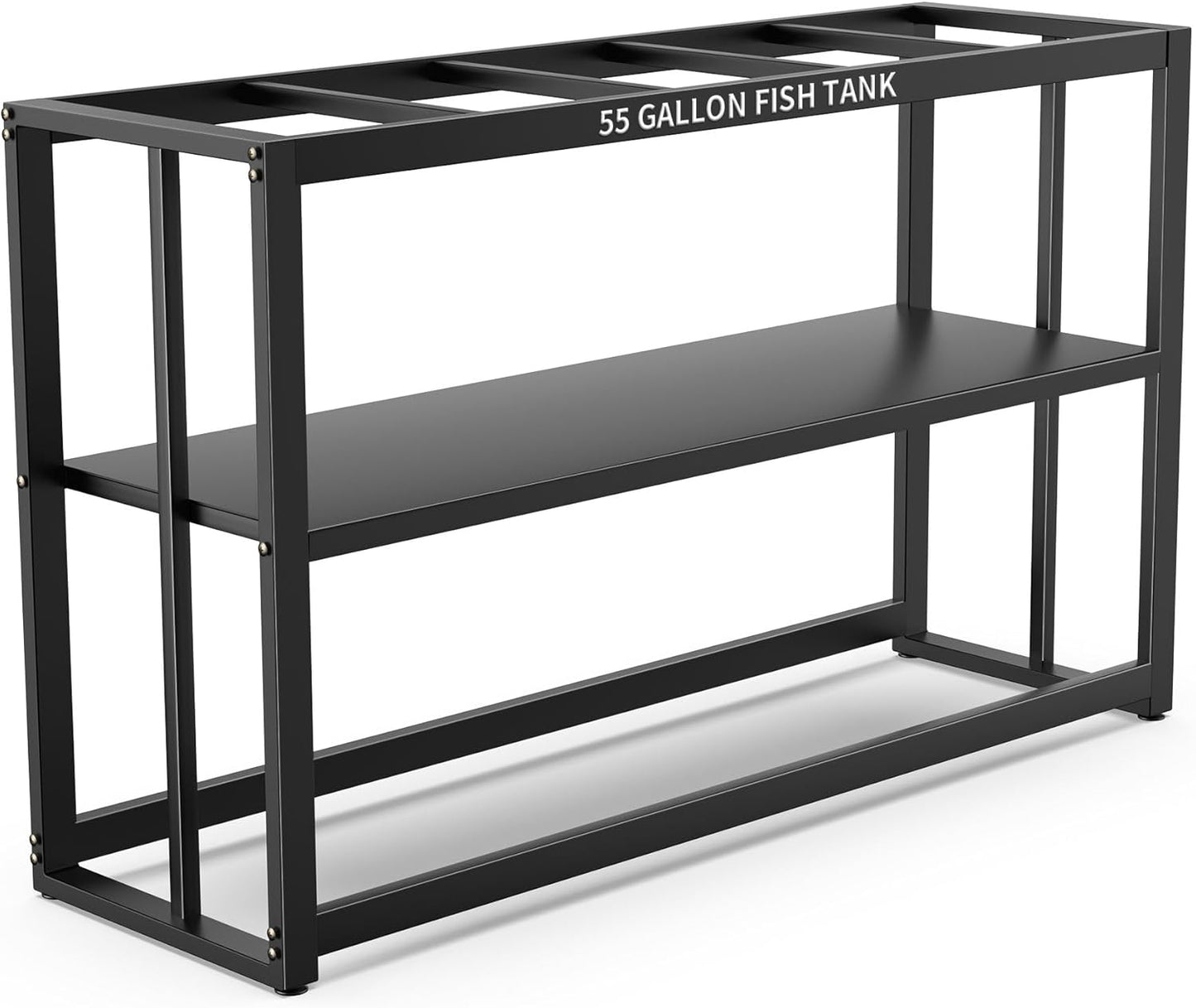 Akenow 55-75 Gallon Fish Tank Stand with Storage Shelf, 48.5 x14.9 x 29.2 Inch Aquarium Stand, Turtle Tank, Reptile Terrariums and Breeder Tank Stand,980LBS Capacity, Black