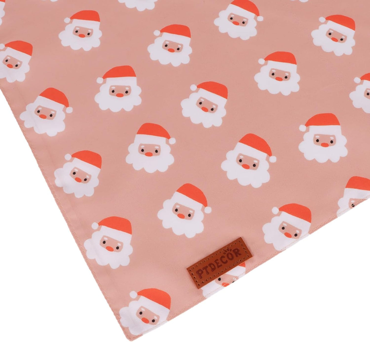 PTDECOR Christmas Dog Bandana, Santa and Snowman Design Reversible Holiday Pet Scarf, Premium Durable Fabric, Triangle Christmas Bandanas for Extra Large Dogs (X-Large)