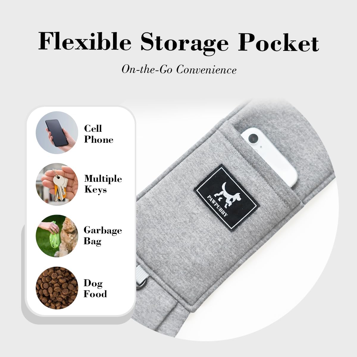 Dog & Cat Carrier Sling, Adjustable Soft Padded Shoulder Puppy Carrier, Hands-Free Dog Carrier Bag with Double Safety Buckles Premium Material for Outdoor Travel (Light Gray, L)