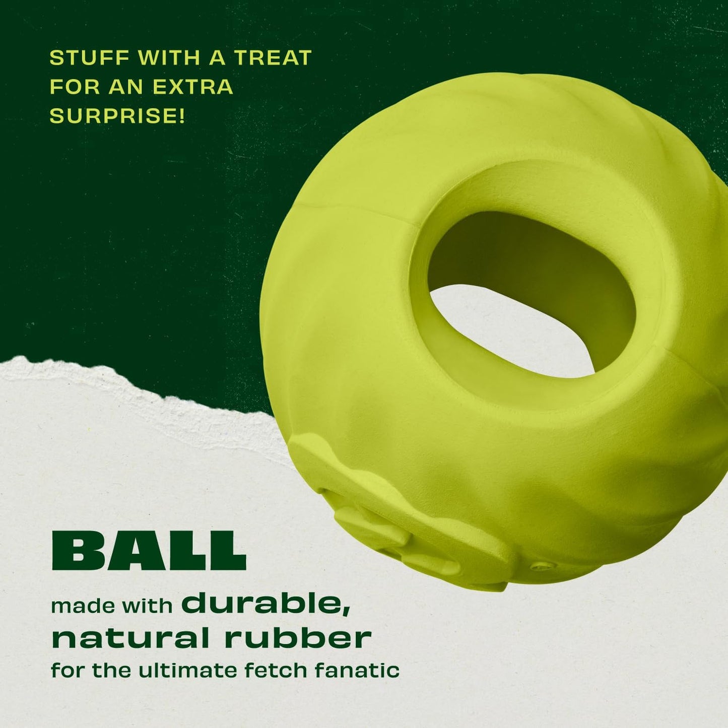 Benebone Dog Ball, Natural Rubber