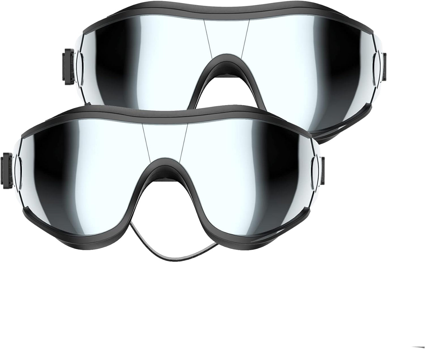 NVTED Dog Sunglasses Dog Goggles, UV Protection Wind Dust Fog Protection Pet Glasses Eye Wear Protect with Adjustable Strap for Medium or Large Dogs (Pack of 2)