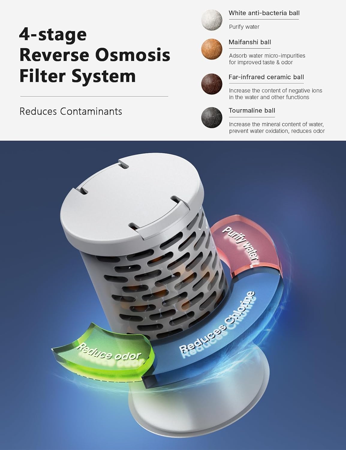 CZPET Automatic 4L Filter Dog and Cat Water Dispenser with Stainless Steel Bowl Gravity Waterer,Large Capacity and Drinking Area Noise-Free for Pets (Black)