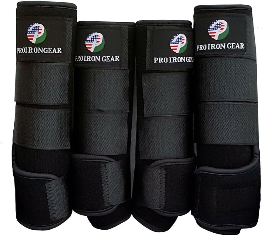 Horse Medicine Brushing Boots Leg Wraps Protection Gear Set of 2 and Set of 4 in 14 Colors
