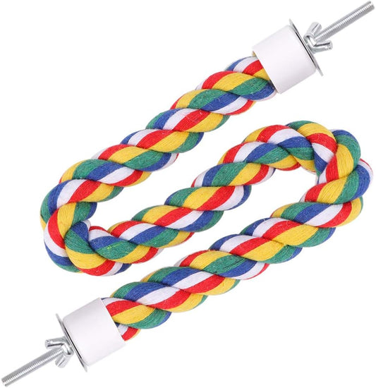 1pc Parrot Cotton Rope Chewing for Birds Climbing Rope Perch for Parrots Budgies and Cockatiels Bird Supplies for Exercise and Fun