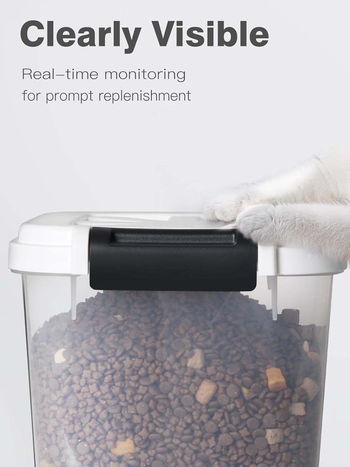 10 lbs Dog Food Storage Container Cat Treat Container with Measuring Cup,Large Dry Pet Food Storage Bin for Cereal, Birds, Rice and Grain