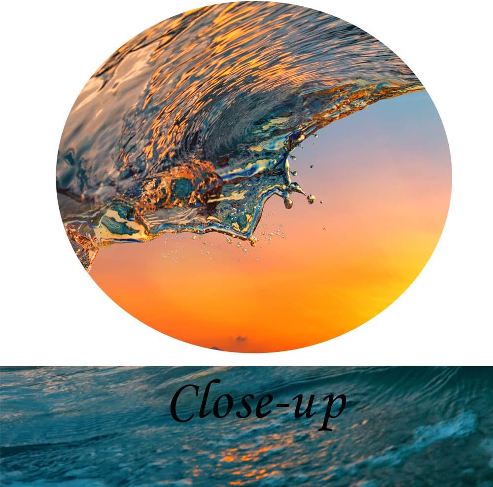 KREATIVE ARTS Large 3 Pieces Canvas Prints Wall Art Sunset Sea Water Ocean Wave Pictures Paintings Modern Stretched and Framed Seascape Giclee Artwork Ready to Hang for Living Room Home Decorations