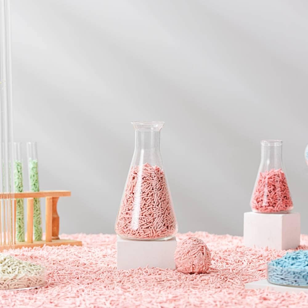 Tofu Cat Litter Natural Clumping Tofu Cat Litter, Fast Clumping and Easily Scoop-able 5.5lb/88oz 5 Scents - Original + Watermelon, 2 Pack