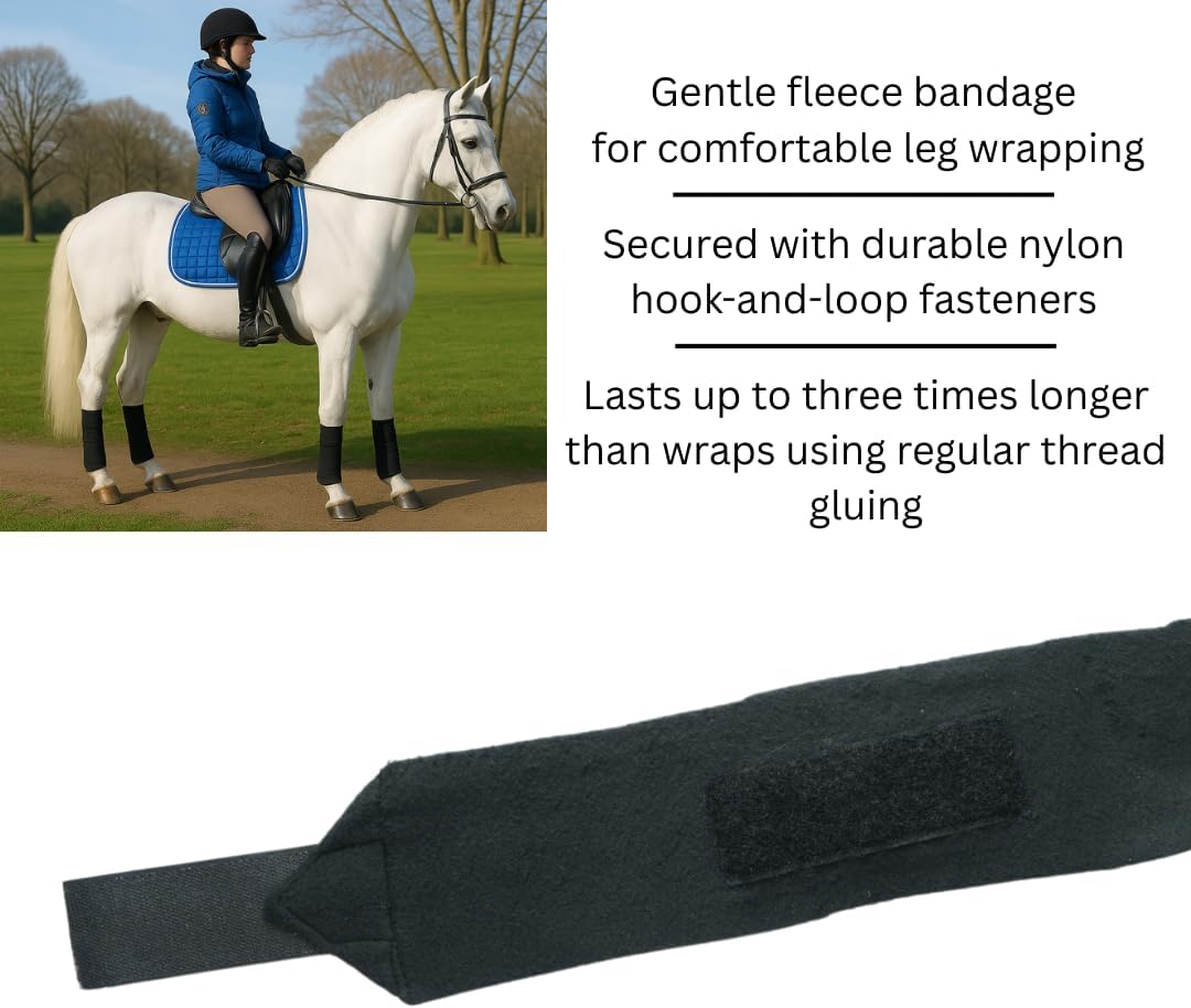 Horse Leg Bandage/Horse Leg wrap (Set of 4) Red, Blue, Navy Blue, and Black (Black)