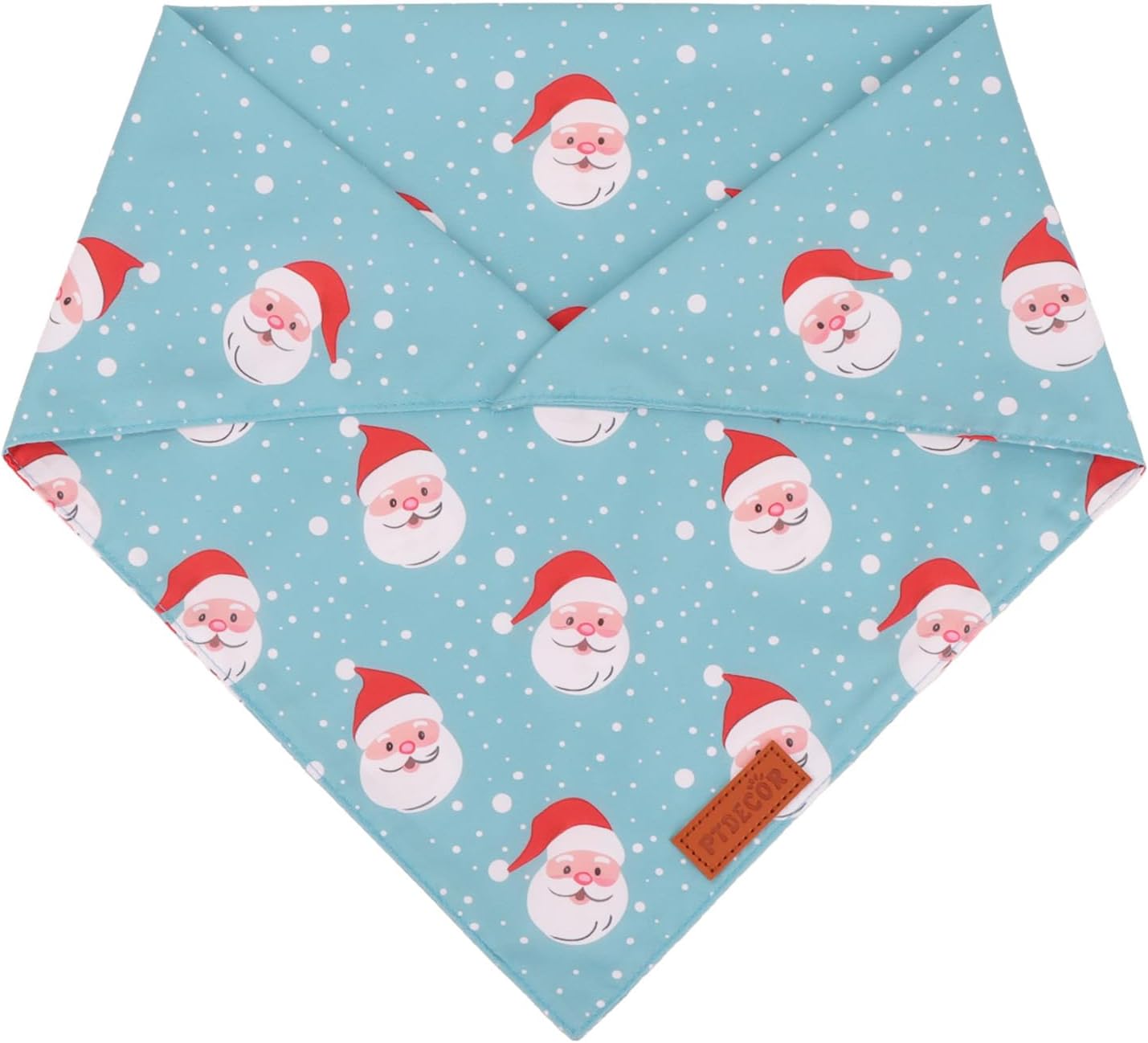 PTDECOR Christmas Dog Bandana, Xmas Light Bulb Santa Reversible Holiday Dog Scarf, Triangle Christmas Bandanas for Small Dogs Pets (Small)