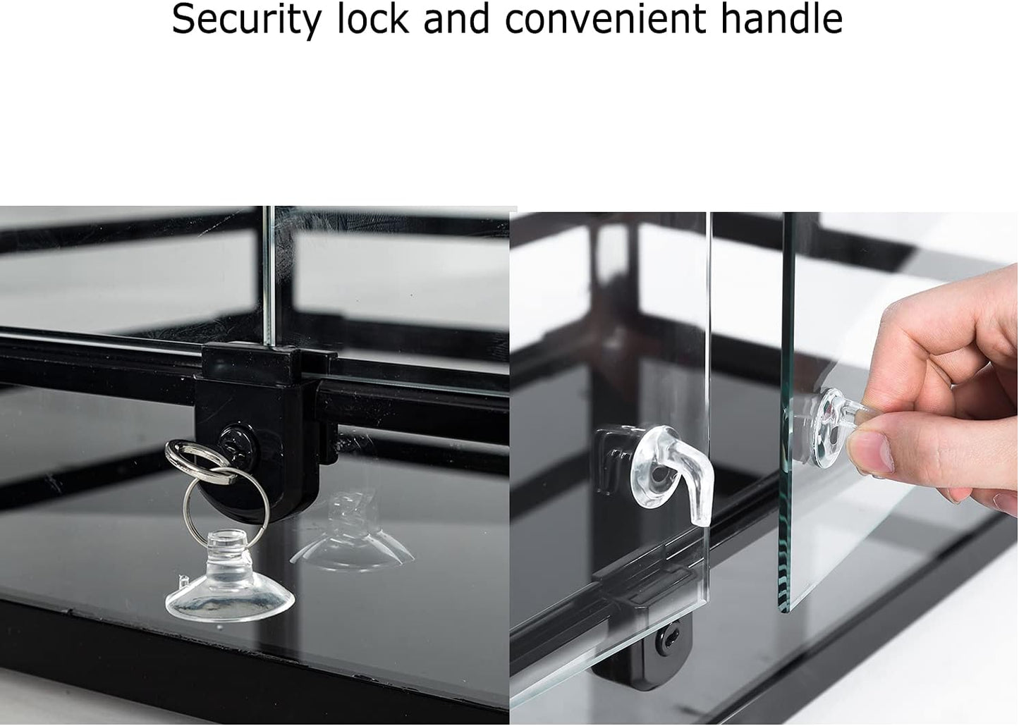 REPTI ZOO Full Glass 20 Gallon Reptile Tank, Front Opening Reptile Terrarium 24" x 18"x 12", Double Hinged Opening Doors & Top Screen Ventilation Escape Proof Lid