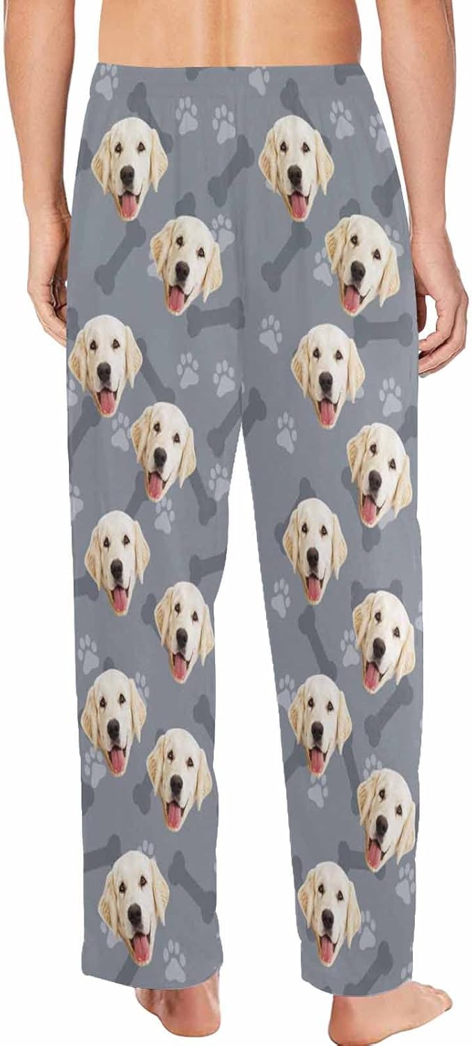 MyPupSocks Customized Face Pajamas Pants Photo Pajama Bottoms for Men S-XXL