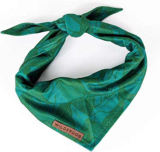 Wilderdog Dog Bandana with Lightweight Quick Drying Poly-Blend Mesh Material in Juniper