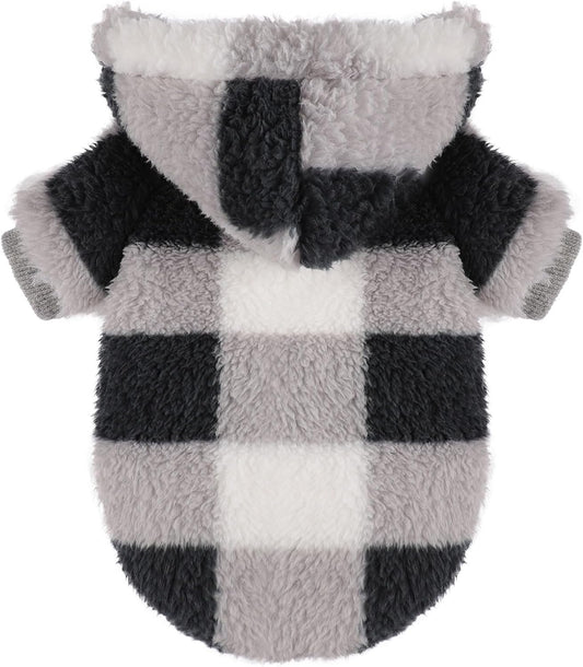 Medium Dog Sweater for Small Dogs Hoodies,Winter Clothes Boy Girl Male Female,Warm XXS Fleece Hoodies Pet Coat Apparel Outfit(Medium, Black)