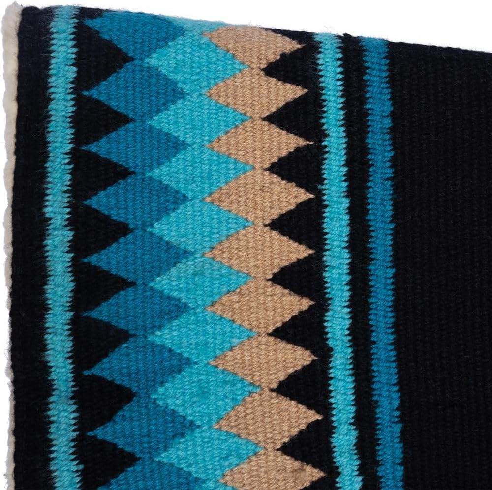 Fleece Bottom Contoured Saddle Pad - 34" x 40" | New Zealand Wool Top | 3/4" Felt Core | Contoured Fit | Hypoallergenic Fleece Lining | Weighs 8 lbs